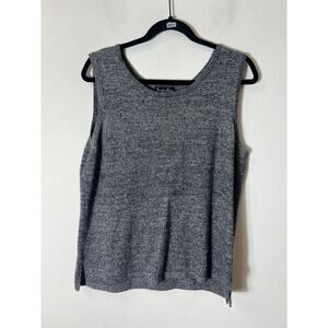 Something Extra Grey Knit Tank Top Sz XL